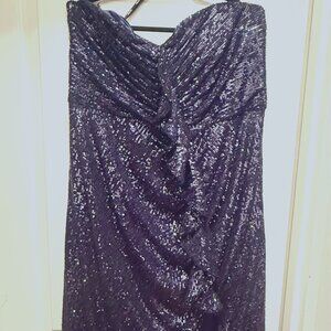 City Chic LUXE Sequin Gown Navy Blue  Size 20 NEVER WORN